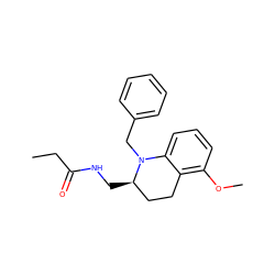 CCC(=O)NC[C@@H]1CCc2c(OC)cccc2N1Cc1ccccc1 ZINC000473115902