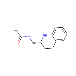 CCC(=O)NC[C@H]1CCc2ccccc2N1 ZINC000473114040