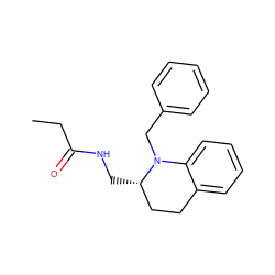 CCC(=O)NC[C@H]1CCc2ccccc2N1Cc1ccccc1 ZINC000473115311