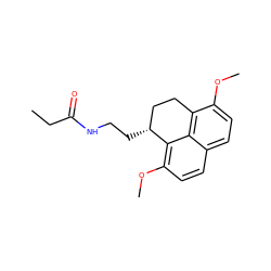 CCC(=O)NCC[C@@H]1CCc2c(OC)ccc3ccc(OC)c1c23 ZINC000013834444