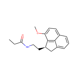 CCC(=O)NCC[C@@H]1Cc2cccc3ccc(OC)c1c23 ZINC000013834468