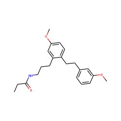 CCC(=O)NCCCc1cc(OC)ccc1CCc1cccc(OC)c1 ZINC000095583242