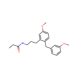 CCC(=O)NCCCc1cc(OC)ccc1Cc1cccc(OC)c1 ZINC000095582738