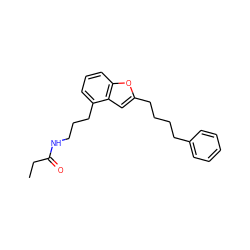 CCC(=O)NCCCc1cccc2oc(CCCCc3ccccc3)cc12 ZINC000028371078