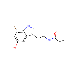 CCC(=O)NCCc1c[nH]c2c(Br)cc(OC)cc12 ZINC000028815156