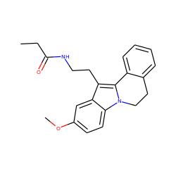 CCC(=O)NCCc1c2n(c3ccc(OC)cc13)CCc1ccccc1-2 ZINC000013494153