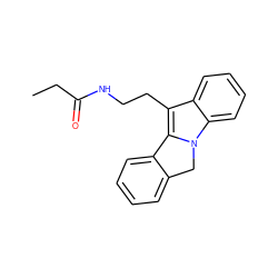 CCC(=O)NCCc1c2n(c3ccccc13)Cc1ccccc1-2 ZINC000013494167