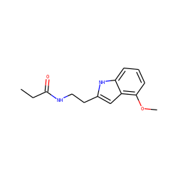 CCC(=O)NCCc1cc2c(OC)cccc2[nH]1 ZINC000013781143