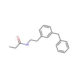 CCC(=O)NCCc1cccc(Cc2ccccc2)c1 ZINC000035075351