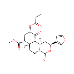 CCC(=O)O[C@H]1C[C@@H](C(=O)OC)[C@]2(C)CC[C@H]3C(=O)O[C@H](c4ccoc4)C[C@]3(C)[C@H]2C1=O ZINC000013648130
