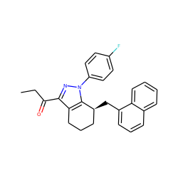 CCC(=O)c1nn(-c2ccc(F)cc2)c2c1CCC[C@@H]2Cc1cccc2ccccc12 ZINC000026571684