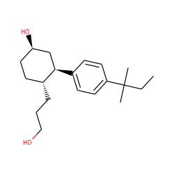 CCC(C)(C)c1ccc([C@@H]2C[C@H](O)CC[C@H]2CCCO)cc1 ZINC000029123954