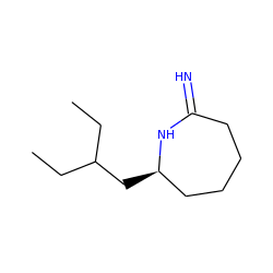 CCC(CC)C[C@@H]1CCCCC(=N)N1 ZINC000003811678