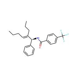 CCC/C=C(\CCC)[C@@H](NC(=O)c1ccc(C(F)(F)F)cc1)c1ccccc1 ZINC000013123402