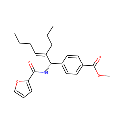 CCC/C=C(\CCC)[C@@H](NC(=O)c1ccco1)c1ccc(C(=O)OC)cc1 ZINC000034148350