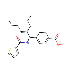 CCC/C=C(\CCC)[C@@H](NC(=O)c1cccs1)c1ccc(C(=O)OC)cc1 ZINC000034148360