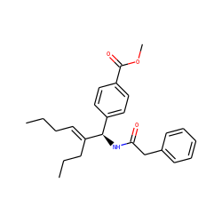 CCC/C=C(\CCC)[C@H](NC(=O)Cc1ccccc1)c1ccc(C(=O)OC)cc1 ZINC000008829562