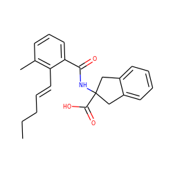 CCC/C=C/c1c(C)cccc1C(=O)NC1(C(=O)O)Cc2ccccc2C1 ZINC000146512784