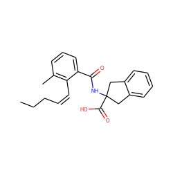 CCC/C=C\c1c(C)cccc1C(=O)NC1(C(=O)O)Cc2ccccc2C1 ZINC000146511968