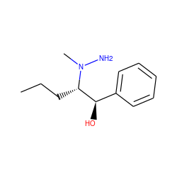 CCC[C@@H]([C@H](O)c1ccccc1)N(C)N ZINC000064470309
