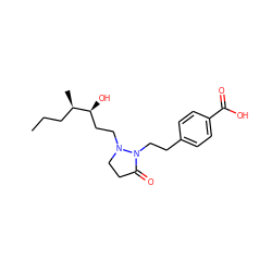 CCC[C@@H](C)[C@@H](O)CCN1CCC(=O)N1CCc1ccc(C(=O)O)cc1 ZINC000028962029