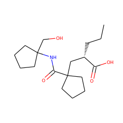 CCC[C@@H](CC1(C(=O)NC2(CO)CCCC2)CCCC1)C(=O)O ZINC000034803299