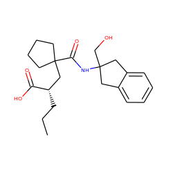 CCC[C@@H](CC1(C(=O)NC2(CO)Cc3ccccc3C2)CCCC1)C(=O)O ZINC000034803283