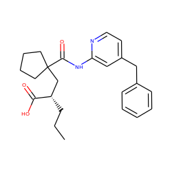 CCC[C@@H](CC1(C(=O)Nc2cc(Cc3ccccc3)ccn2)CCCC1)C(=O)O ZINC000034803381