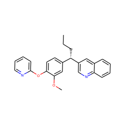 CCC[C@@H](c1ccc(Oc2ccccn2)c(OC)c1)c1cnc2ccccc2c1 ZINC000066080022