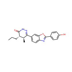 CCC[C@@H]1C(=O)NN=C(c2ccc3nc(-c4ccc(O)cc4)oc3c2)[C@H]1C ZINC000139337489