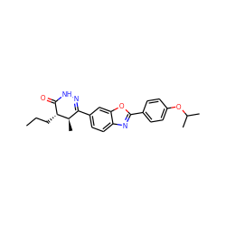 CCC[C@@H]1C(=O)NN=C(c2ccc3nc(-c4ccc(OC(C)C)cc4)oc3c2)[C@H]1C ZINC000072318302