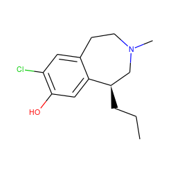 CCC[C@@H]1CN(C)CCc2cc(Cl)c(O)cc21 ZINC000027321558