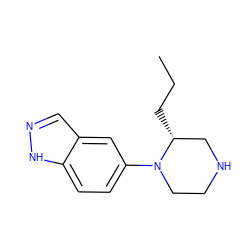 CCC[C@@H]1CNCCN1c1ccc2[nH]ncc2c1 ZINC000053293353