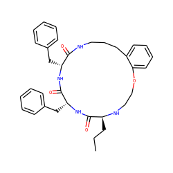 CCC[C@@H]1NCCOc2ccccc2CCCNC(=O)[C@@H](Cc2ccccc2)NC(=O)[C@@H](Cc2ccccc2)NC1=O ZINC001772600948