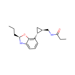 CCC[C@@H]1Nc2cccc([C@@H]3C[C@H]3CNC(=O)CC)c2O1 ZINC000028223705