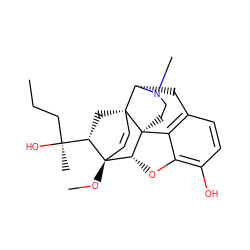 CCC[C@](C)(O)[C@@H]1C[C@@]23C=C[C@]1(OC)[C@H]1Oc4c(O)ccc5c4[C@@]12CCN(C)[C@H]3C5 ZINC000253803292