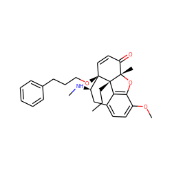 CCC[C@]12c3c4ccc(OC)c3O[C@@]1(C)C(=O)C=C[C@@]2(OCCCc1ccccc1)[C@H](NC)C4 ZINC000027412019