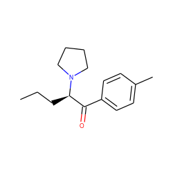 CCC[C@H](C(=O)c1ccc(C)cc1)N1CCCC1 ZINC000000000681