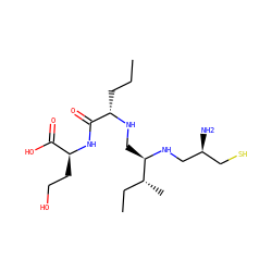 CCC[C@H](NC[C@@H](NC[C@@H](N)CS)[C@H](C)CC)C(=O)N[C@@H](CCO)C(=O)O ZINC000036330450