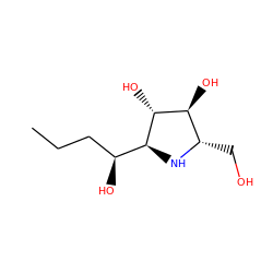 CCC[C@H](O)[C@@H]1N[C@@H](CO)[C@H](O)[C@H]1O ZINC000095571731