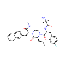 CCC[C@H]1C(=O)N([C@@H](Cc2ccc3ccccc3c2)C(=O)NC)CCN1C(=O)[C@@H](Cc1ccc(F)cc1)NC(=O)C(C)(C)N ZINC000043204162