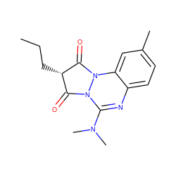 CCC[C@H]1C(=O)N2C(N(C)C)=Nc3ccc(C)cc3N2C1=O ZINC000000005349