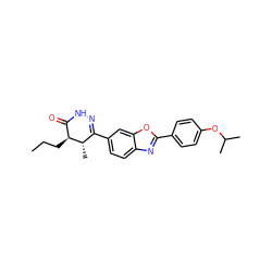 CCC[C@H]1C(=O)NN=C(c2ccc3nc(-c4ccc(OC(C)C)cc4)oc3c2)[C@@H]1C ZINC000072318305