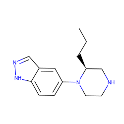 CCC[C@H]1CNCCN1c1ccc2[nH]ncc2c1 ZINC000053276423