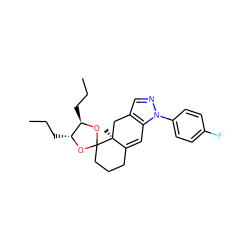 CCC[C@H]1OC2(CCCC3=Cc4c(cnn4-c4ccc(F)cc4)C[C@@]32C)O[C@@H]1CCC ZINC000028524188