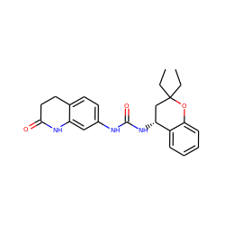 CCC1(CC)C[C@@H](NC(=O)Nc2ccc3c(c2)NC(=O)CC3)c2ccccc2O1 ZINC000143636237