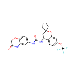 CCC1(CC)C[C@@H](NC(=O)Nc2ccc3c(c2)NC(=O)CO3)c2ccc(OC(F)(F)F)cc2O1 ZINC000143259919