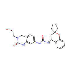 CCC1(CC)C[C@@H](NC(=O)Nc2ccc3c(c2)NC(=O)N(CCO)C3)c2ccccc2O1 ZINC000144163392