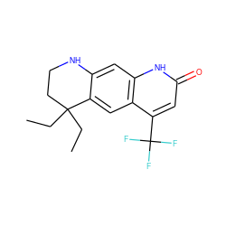 CCC1(CC)CCNc2cc3[nH]c(=O)cc(C(F)(F)F)c3cc21 ZINC000028763003