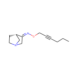 CCCC#CCO/N=C1\CN2CC[C@H]1C2 ZINC000027890516